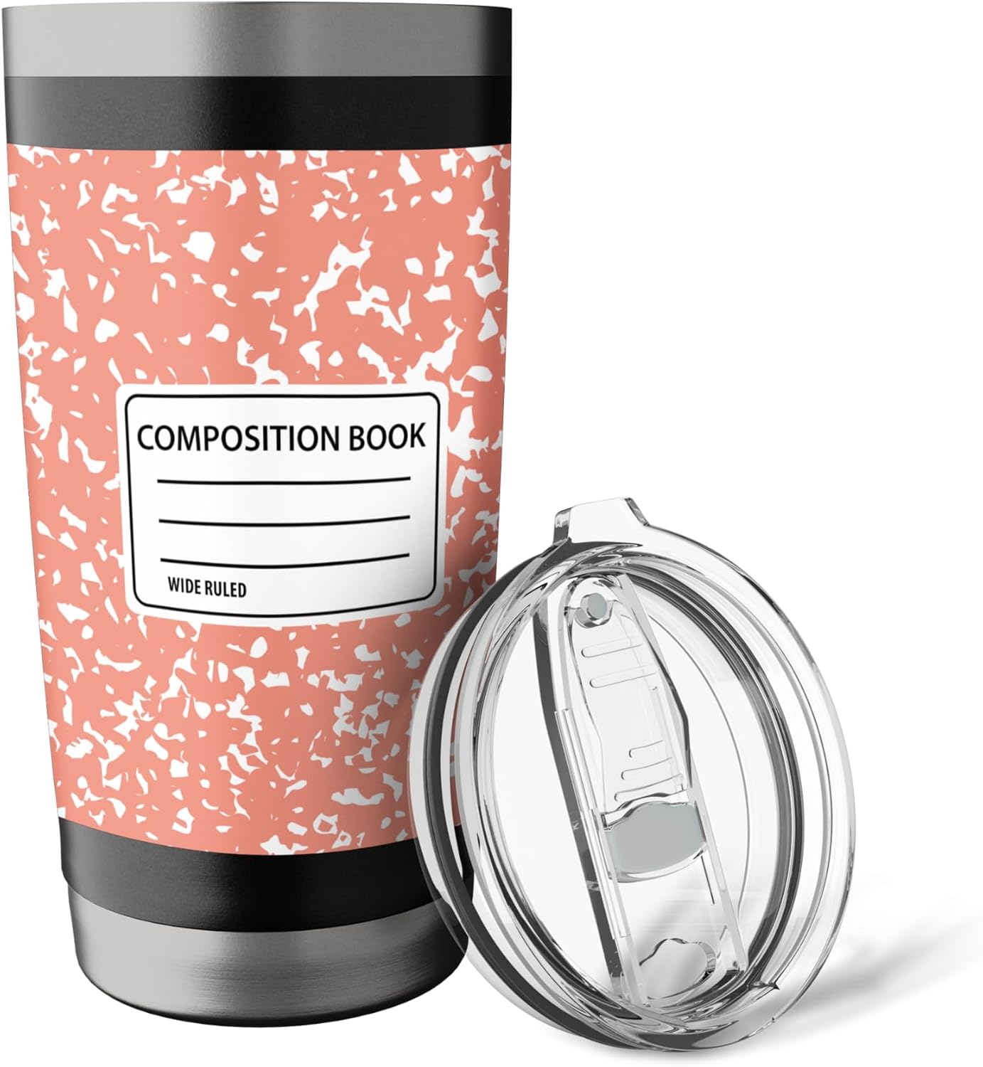 Composition Notebook Design Stainless Steel Insulated Tumbler