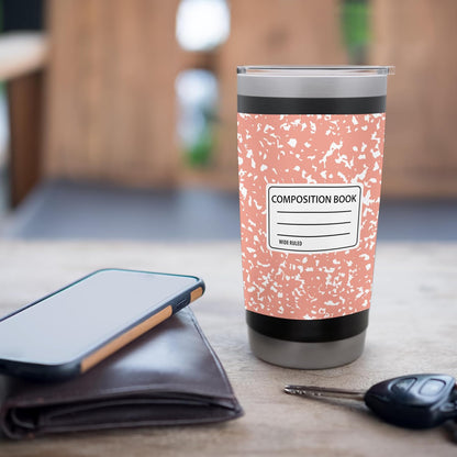 Composition Notebook Design Stainless Steel Insulated Tumbler