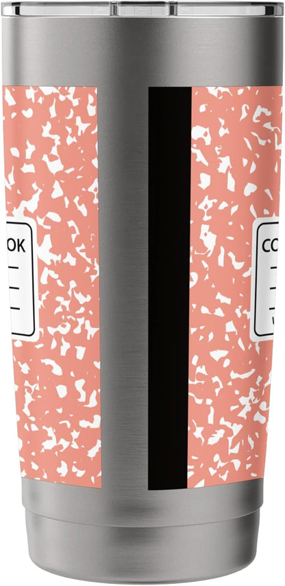 Composition Notebook Design Stainless Steel Insulated Tumbler