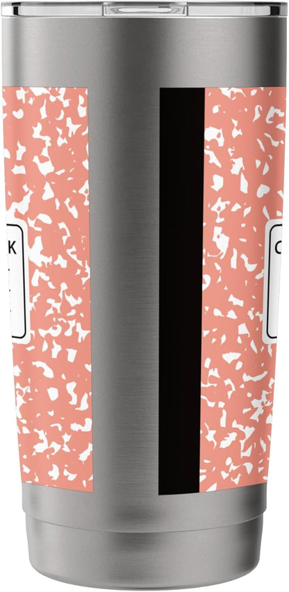 Composition Notebook Design Stainless Steel Insulated Tumbler