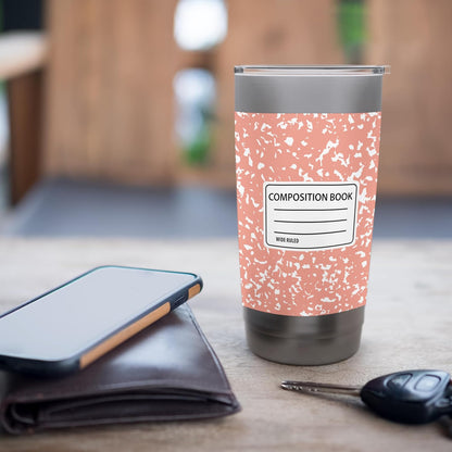 Composition Notebook Design Stainless Steel Insulated Tumbler