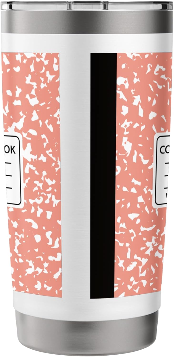Composition Notebook Design Stainless Steel Insulated Tumbler