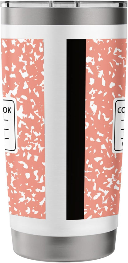 Composition Notebook Design Stainless Steel Insulated Tumbler