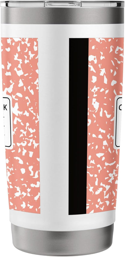 Composition Notebook Design Stainless Steel Insulated Tumbler