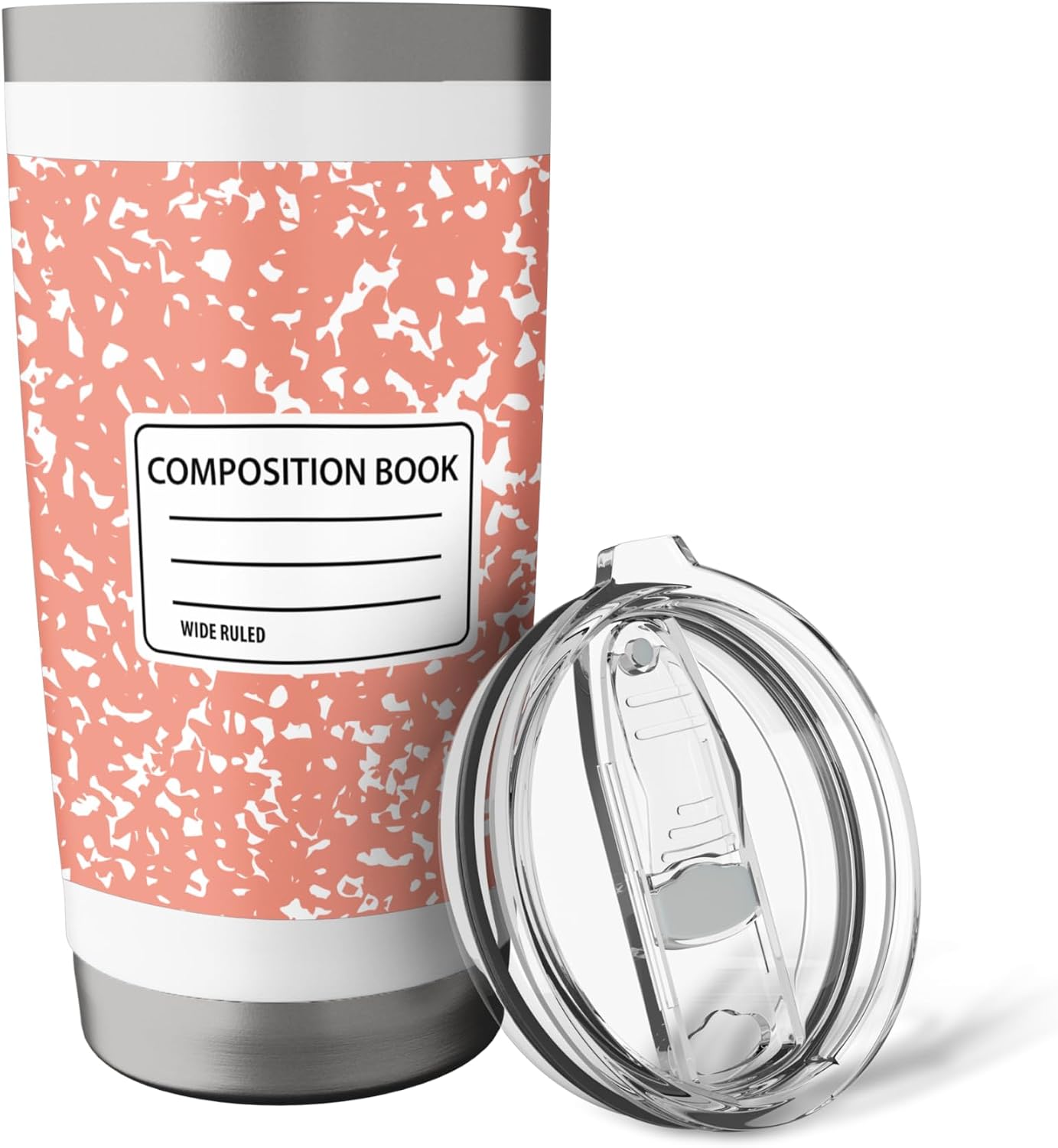 Composition Notebook Design Stainless Steel Insulated Tumbler