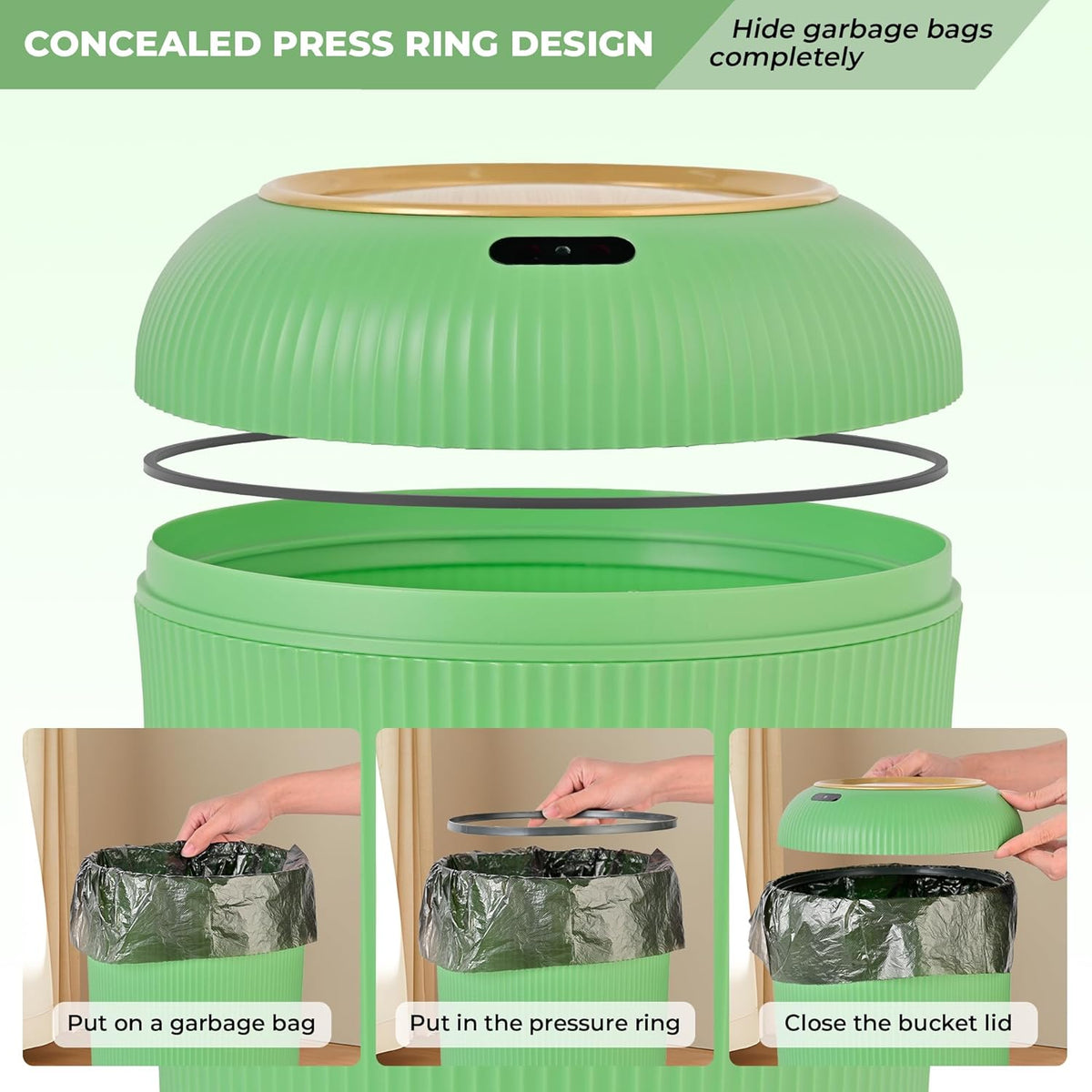 Smart Sensor Wastebasket, Convenient and Hygienic Easy to Use