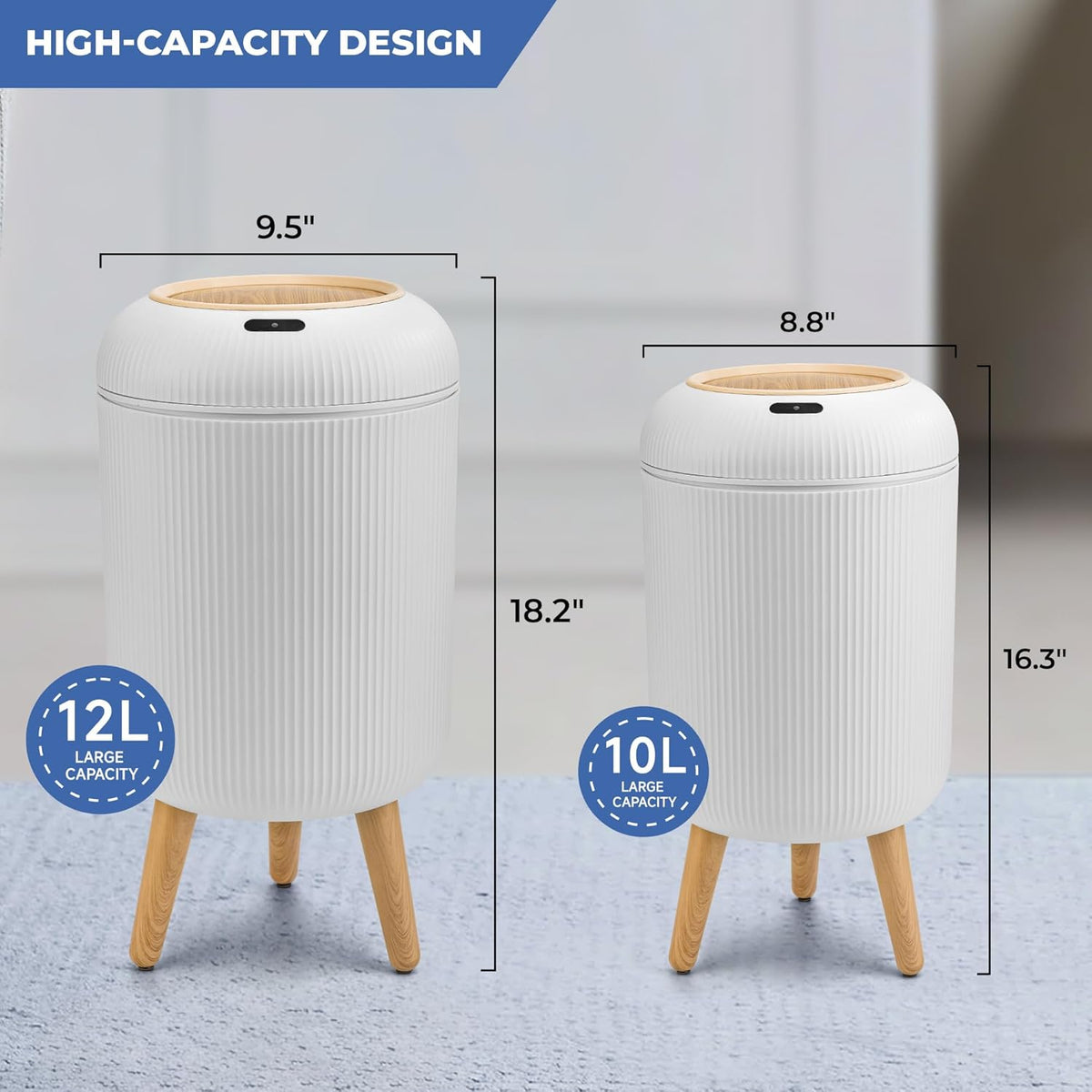 Smart Sensor Wastebasket, Convenient and Hygienic Easy to Use