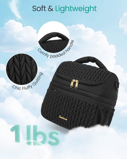 Breastmilk Cooler Bag, 12L Double Deck with Detachable Divider