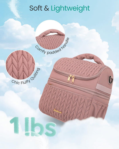 Breastmilk Cooler Bag, 12L Double Deck with Detachable Divider