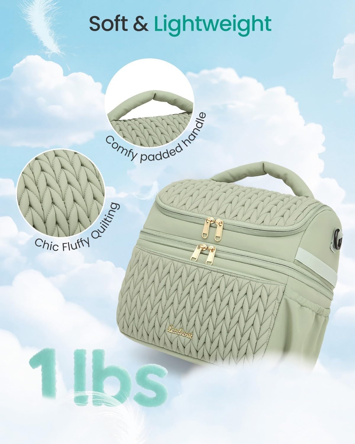 Breastmilk Cooler Bag, 12L Double Deck with Detachable Divider