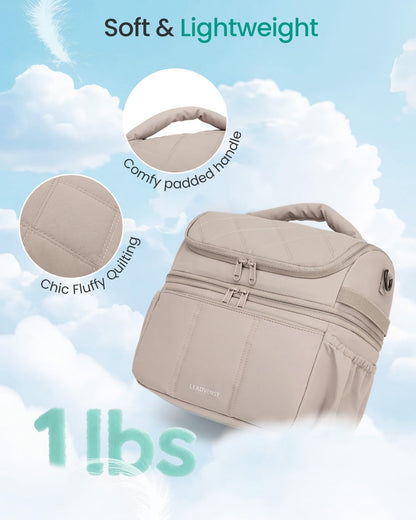 Breastmilk Cooler Bag, 12L Double Deck with Detachable Divider
