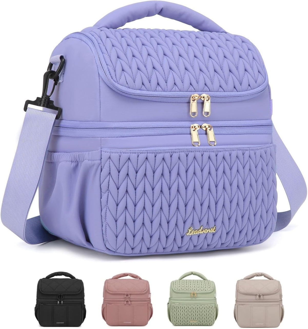 Breastmilk Cooler Bag, 12L Double Deck with Detachable Divider
