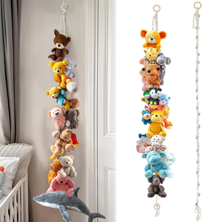 Cotton Hanging Storage Chain - Display Holder for Stuffed Animals