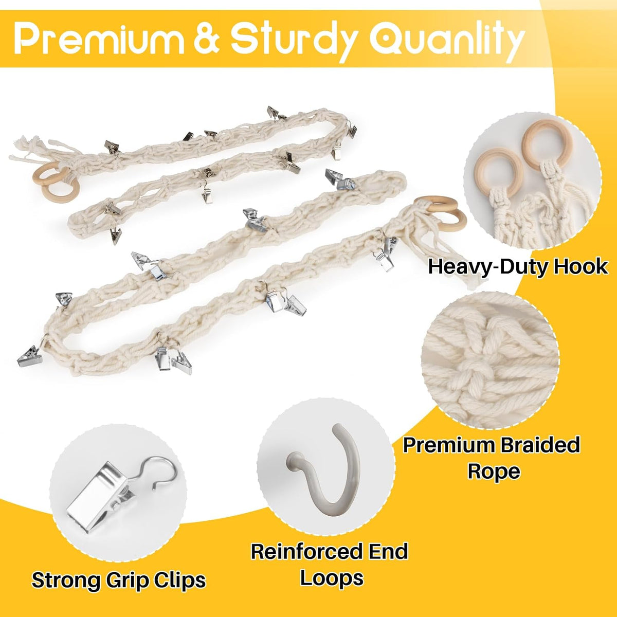 Cotton Hanging Storage Chain - Display Holder for Stuffed Animals