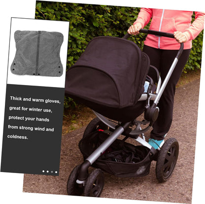 Stroller Gloves Warm Oxford -Freeze Hand Muffs for Parents for Cold Weather Outings Fits All Stroller Handles Cozy Convenient Design