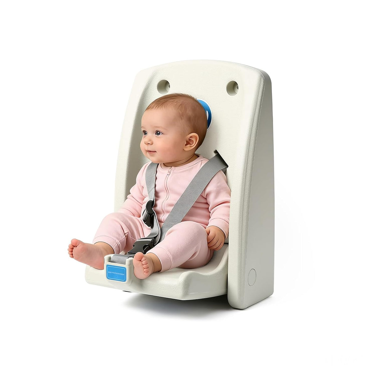Fold-Down Baby Changing Station - Wall-Mounted, Space-Saving Design with Safety Straps for Commercial & Residential Restrooms (Horizontal Version)
