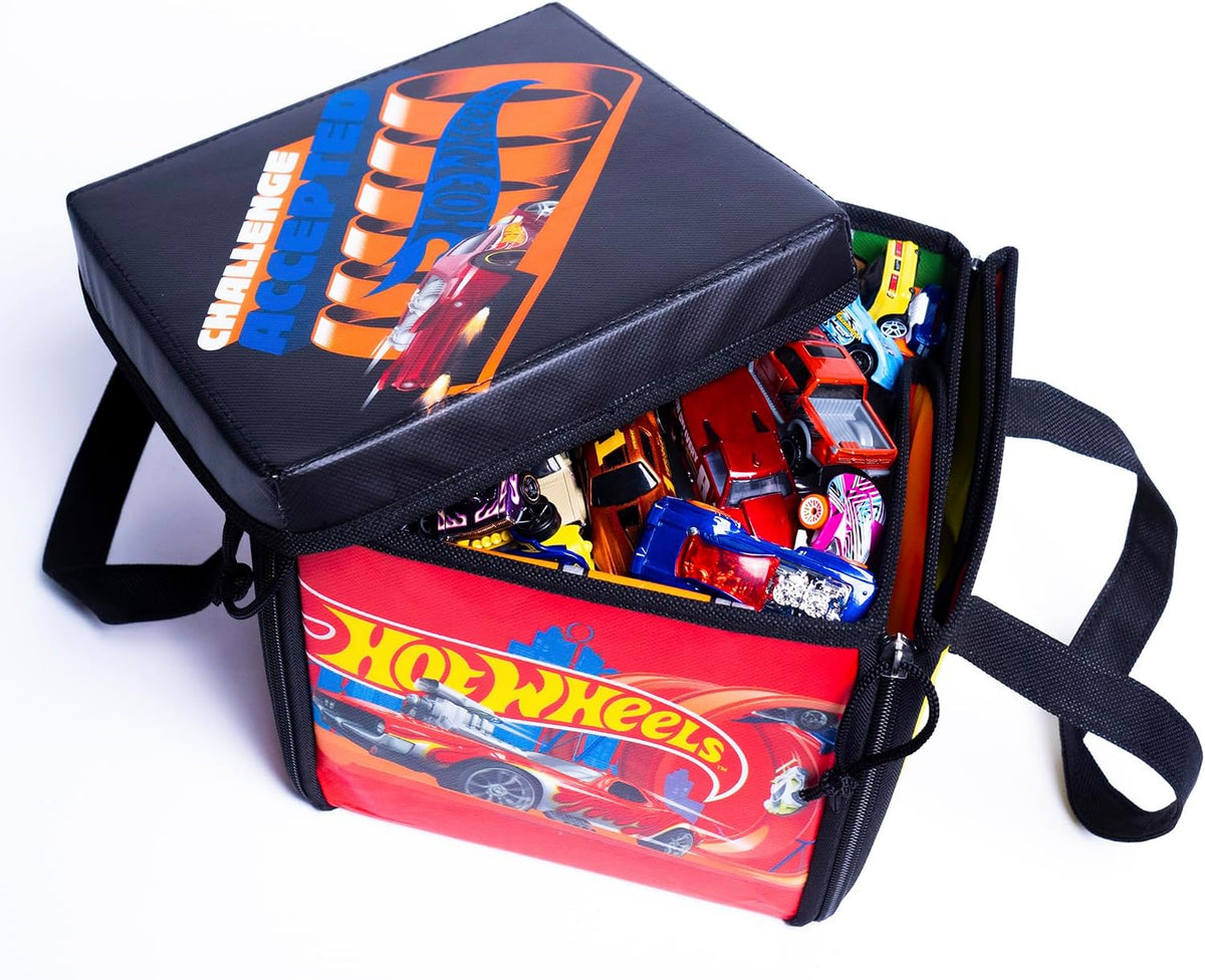 Tara Toy ZipBin 300 Car Storage Cube & Playmat - Holds 300 Cars, Durable Toy Organizer for Kids Age 3+, Playmat and Storage Solution