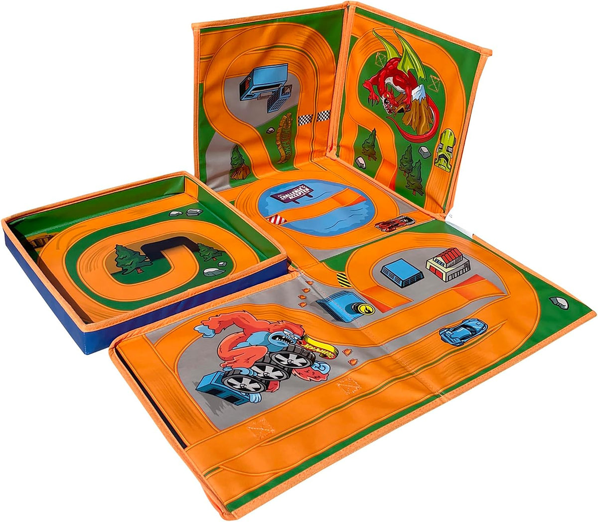 Tara Toy ZipBin 300 Car Storage Cube & Playmat - Holds 300 Cars, Durable Toy Organizer for Kids Age 3+, Playmat and Storage Solution