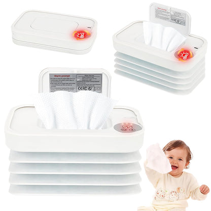 2026 New Baby Wipe Warmer and Baby Wet Wipes Dispenser | Foldable Portable Large Capacity Baby Wipes Warmer for Babies | Innovative Foldable Design | Fast and Even Heating Diaper Wipe Warmer