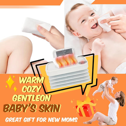 2026 New Baby Wipe Warmer and Baby Wet Wipes Dispenser | Foldable Portable Large Capacity Baby Wipes Warmer for Babies | Innovative Foldable Design | Fast and Even Heating Diaper Wipe Warmer