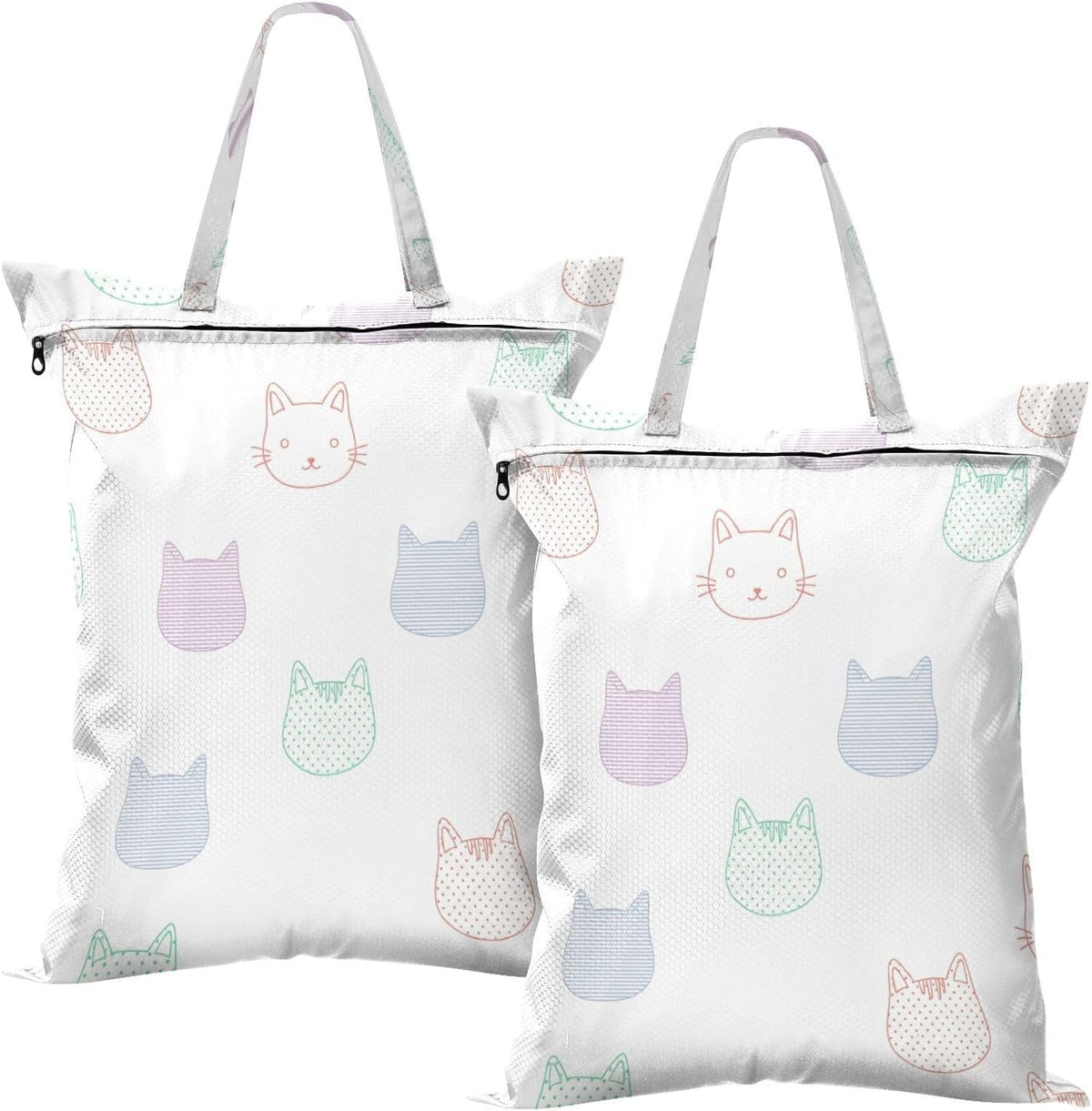 Colorful Cats Waterproof Travel Laundry Bag Easy Care 2-piece