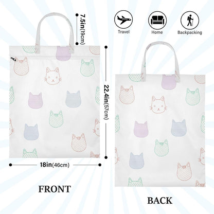 Colorful Cats Waterproof Travel Laundry Bag Easy Care 2-piece