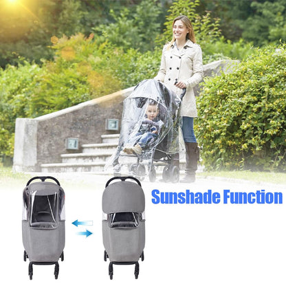 Stroller Rain Cover, Universal Baby Travel Weather Shield Breathable