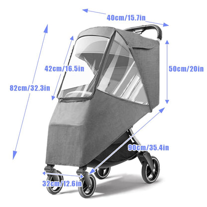 Stroller Rain Cover, Universal Baby Travel Weather Shield Breathable