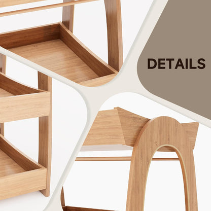 Baby Changing Table, Wood Diaper Changing Table with 2-Tier Storage Shelves, Wooden Baby Changing Station for Nursery, Modern Changing Table Dresser