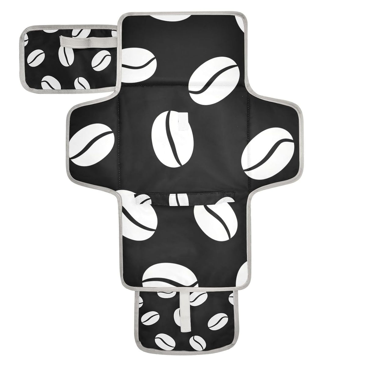 Coffee Black Print Portable Diaper Changing Pad for Walks