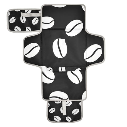 Coffee Black Print Portable Diaper Changing Pad for Walks