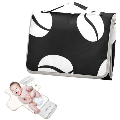 Coffee Black Print Portable Diaper Changing Pad for Walks