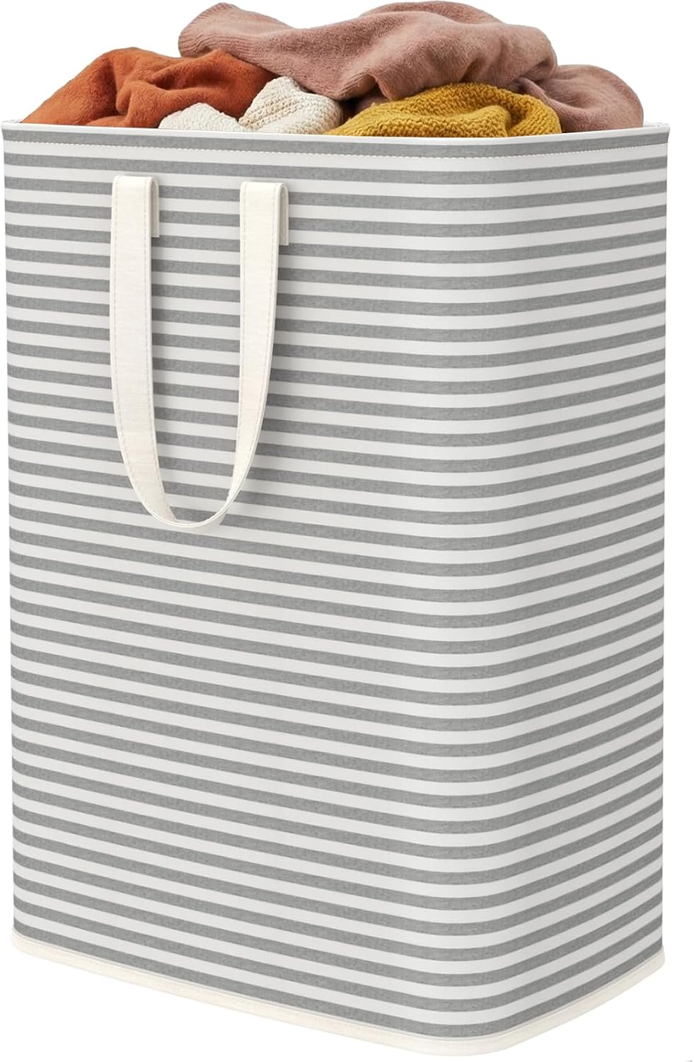 80L Large Laundry Baskets, 3 Pack, Reinforced Handles, Beige