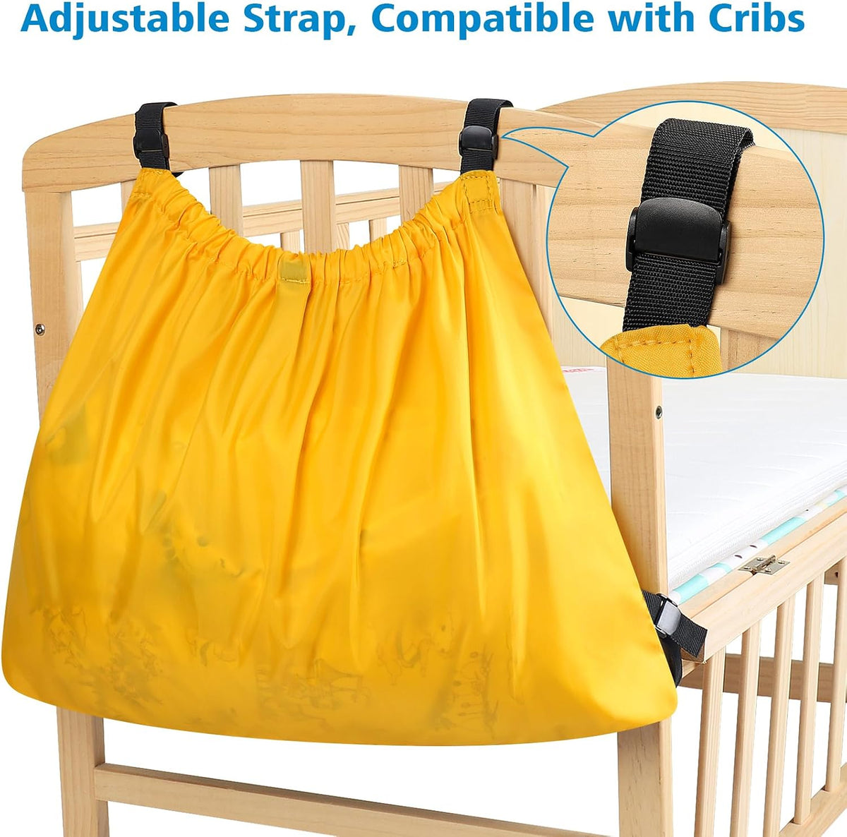Stroller Organizer, Universal Stroller Bag for Uppababy, Baby Jogger, Britax Strollers, Adjustable Large Storage Accessories Caddy for Stroller and Crib