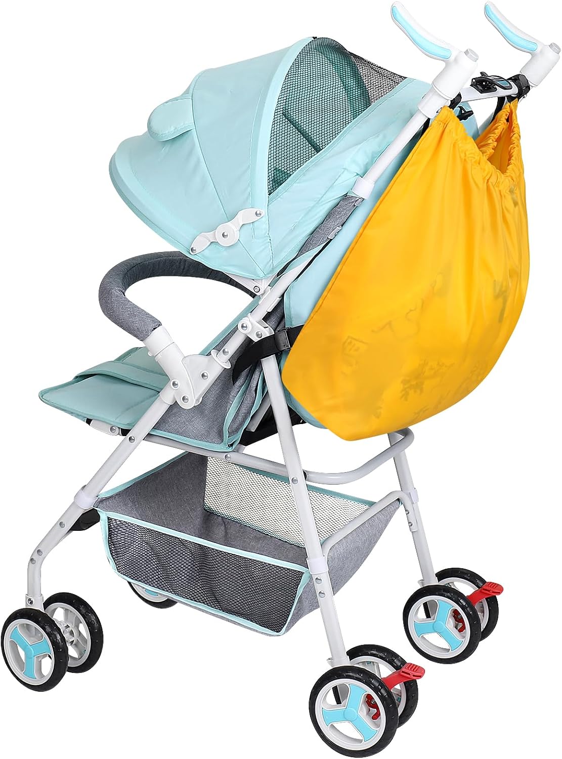 Stroller Organizer, Universal Stroller Bag for Uppababy, Baby Jogger, Britax Strollers, Adjustable Large Storage Accessories Caddy for Stroller and Crib