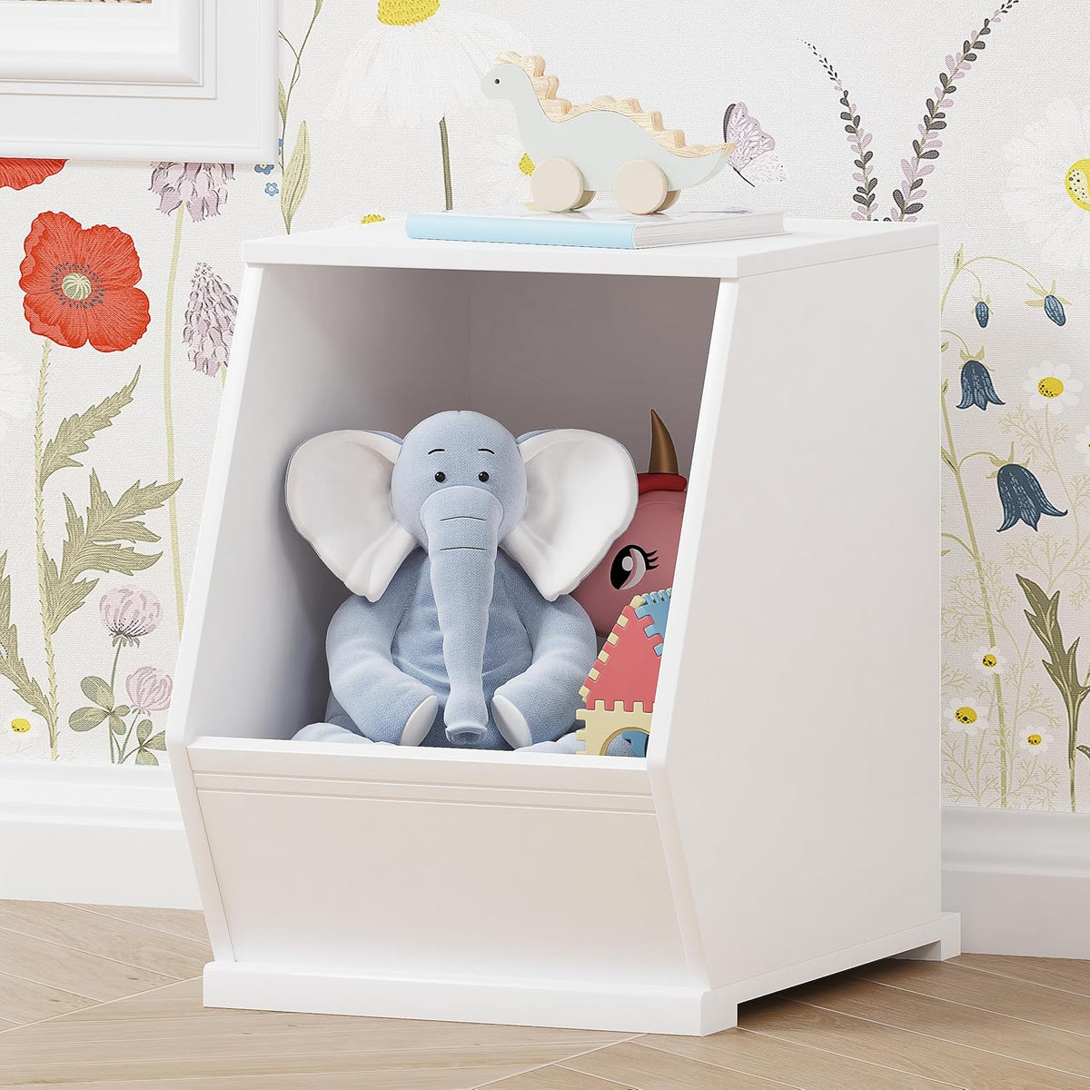 Kids Toy Storage Organizer, Stackable Bins, Cubby Toy Shelf