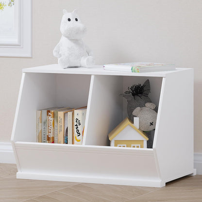 Kids Toy Storage Organizer, Stackable Bins, Cubby Toy Shelf