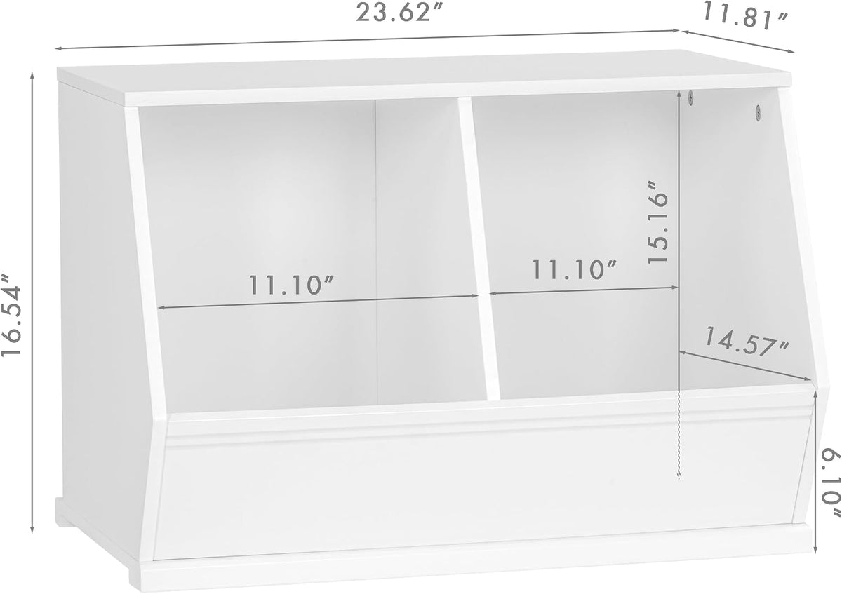 Kids Toy Storage Organizer, Stackable Bins, Cubby Toy Shelf