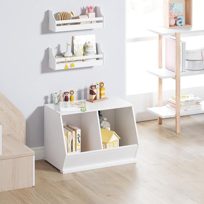Kids Toy Storage Organizer, Stackable Bins, Cubby Toy Shelf