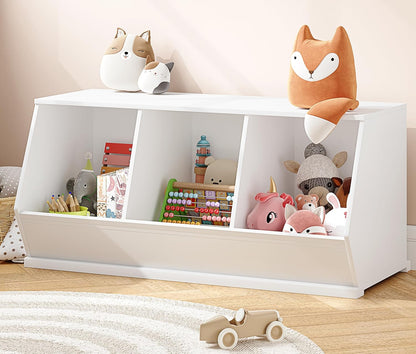 Kids Toy Storage Organizer, Stackable Bins, Cubby Toy Shelf