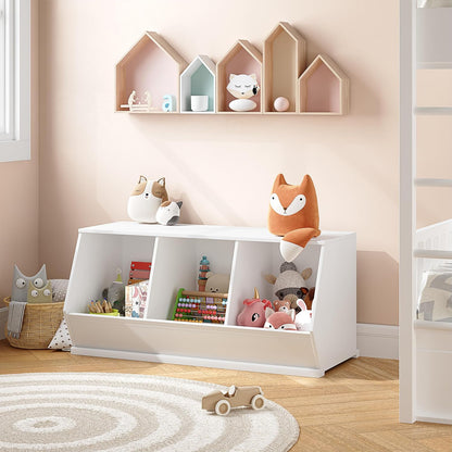 Kids Toy Storage Organizer, Stackable Bins, Cubby Toy Shelf