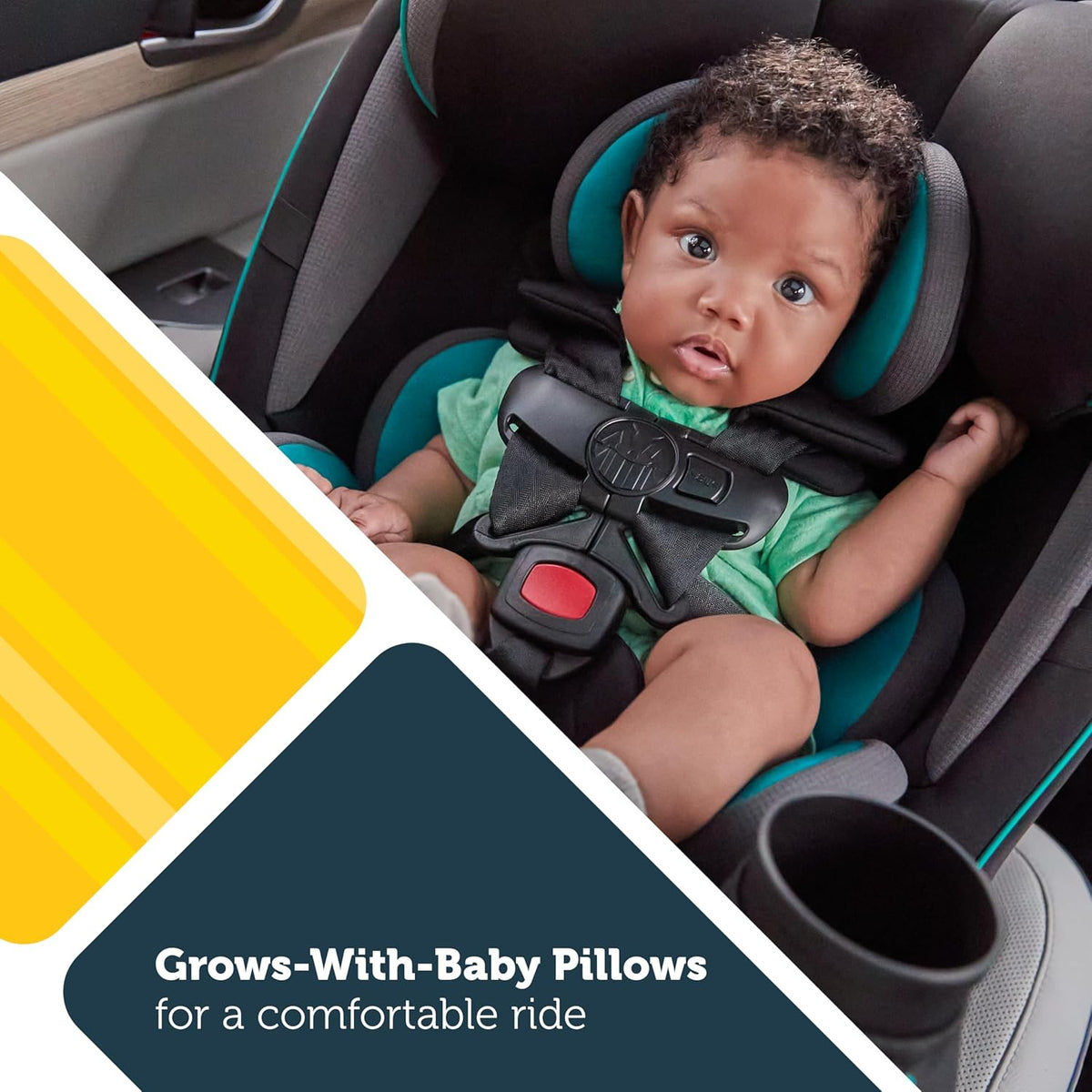 Grow and Go All-in-One Convertible Car Seat, Rear Facing, 5-40 lbs, Forward Facing (30–65 lbs), High Back Booster Seat 40-100 pounds, Alaskan Blue