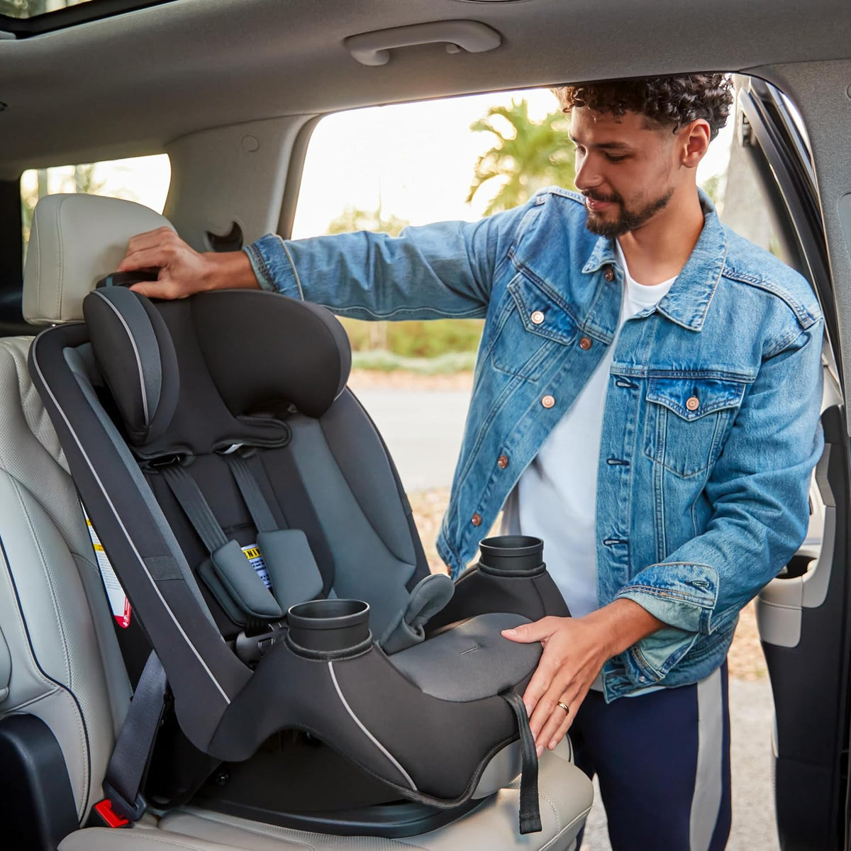 Grow and Go All-in-One Convertible Car Seat, Rear Facing, 5-40 lbs, Forward Facing (30–65 lbs), High Back Booster Seat 40-100 pounds, Alaskan Blue
