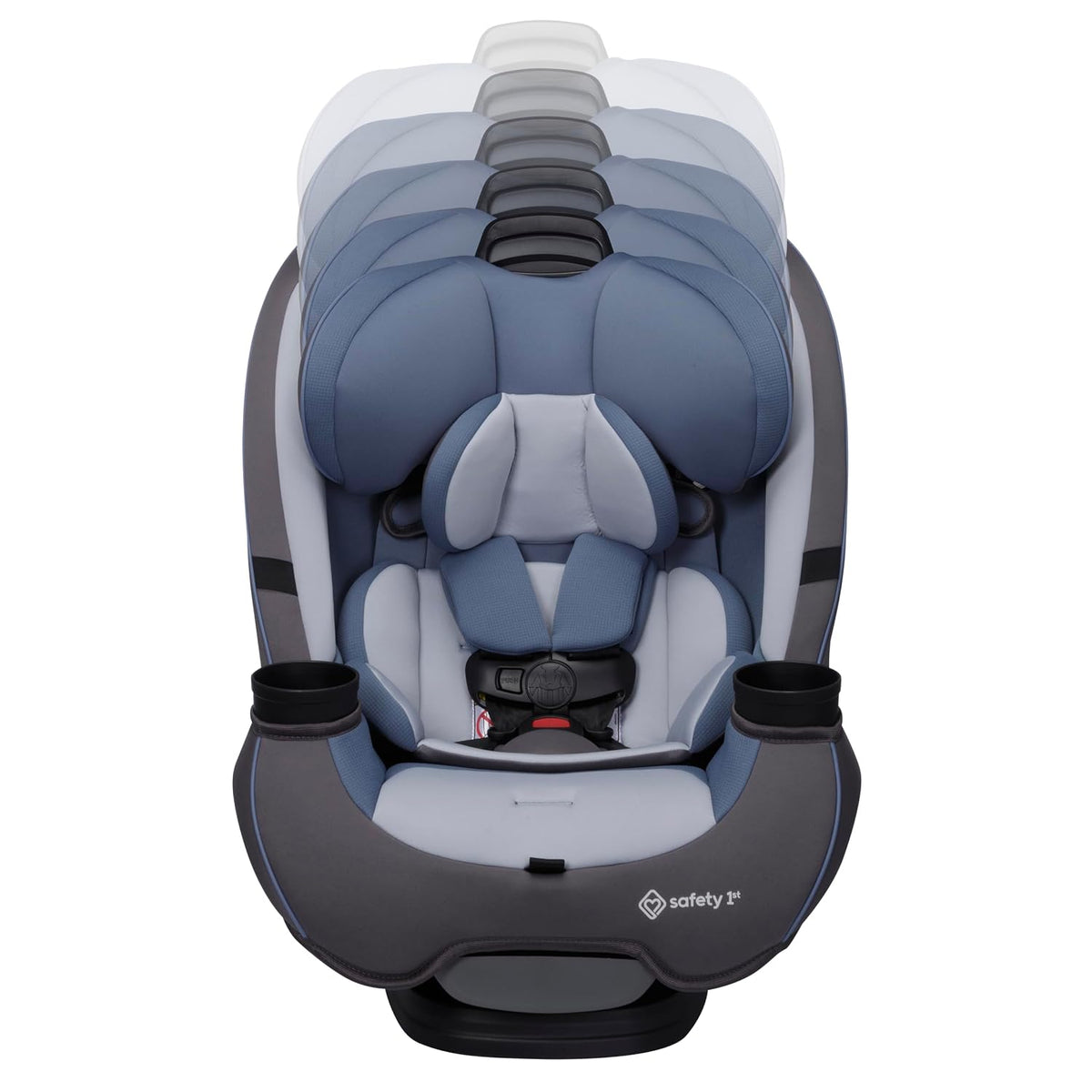 Grow and Go All-in-One Convertible Car Seat, Rear Facing, 5-40 lbs, Forward Facing (30–65 lbs), High Back Booster Seat 40-100 pounds, Alaskan Blue