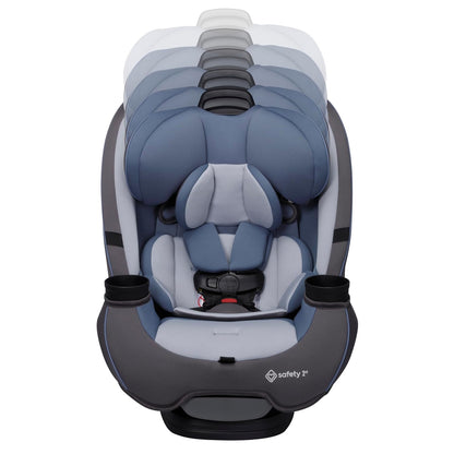 Grow and Go All-in-One Convertible Car Seat, Rear Facing, 5-40 lbs, Forward Facing (30–65 lbs), High Back Booster Seat 40-100 pounds, Alaskan Blue