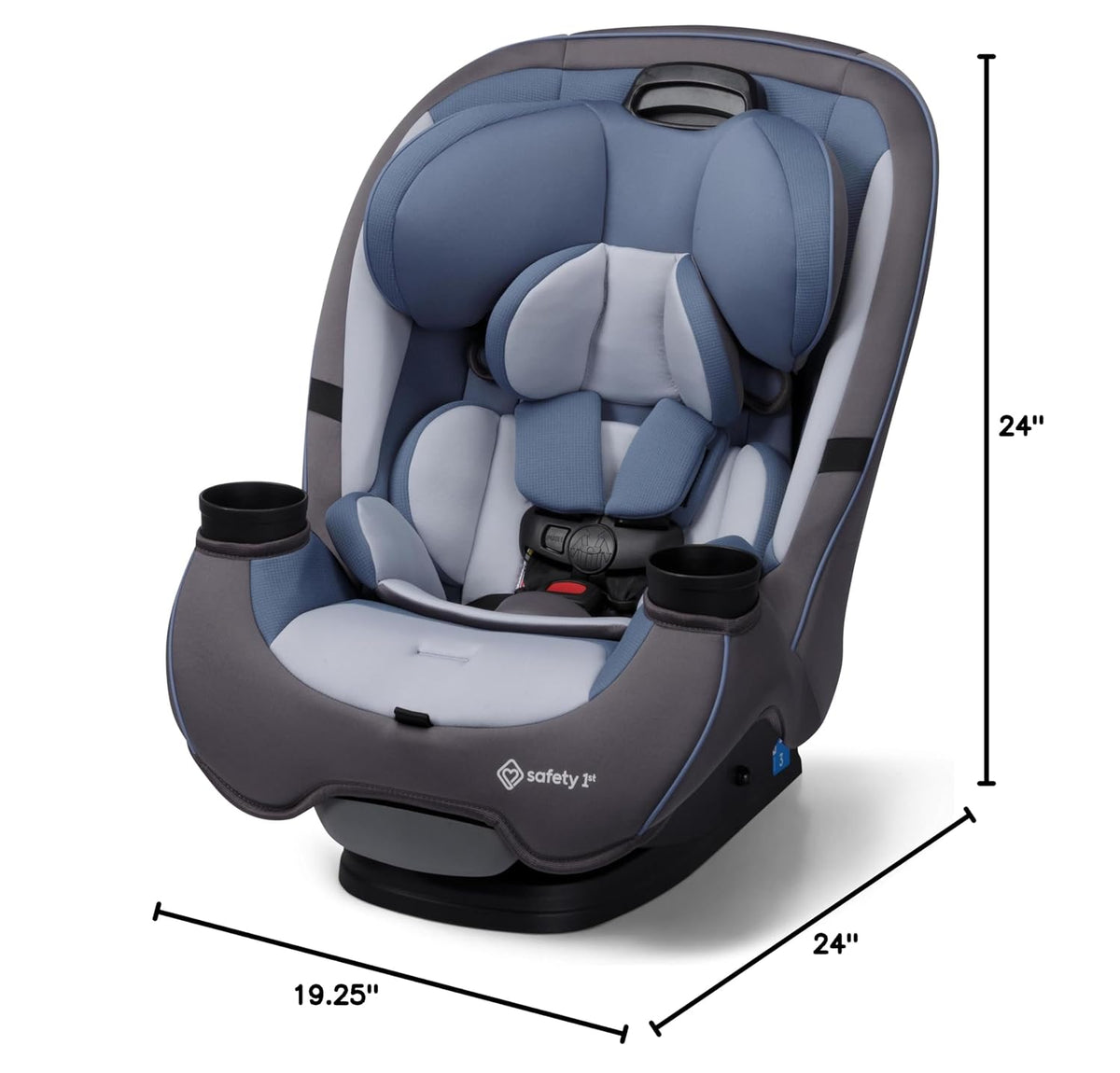 Grow and Go All-in-One Convertible Car Seat, Rear Facing, 5-40 lbs, Forward Facing (30–65 lbs), High Back Booster Seat 40-100 pounds, Alaskan Blue