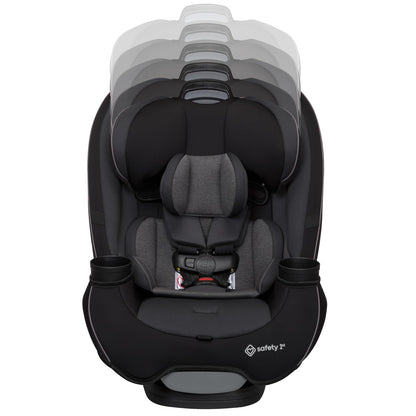 Grow and Go All-in-One Convertible Car Seat, Rear Facing, 5-40 lbs, Forward Facing (30–65 lbs), High Back Booster Seat 40-100 pounds, Alaskan Blue