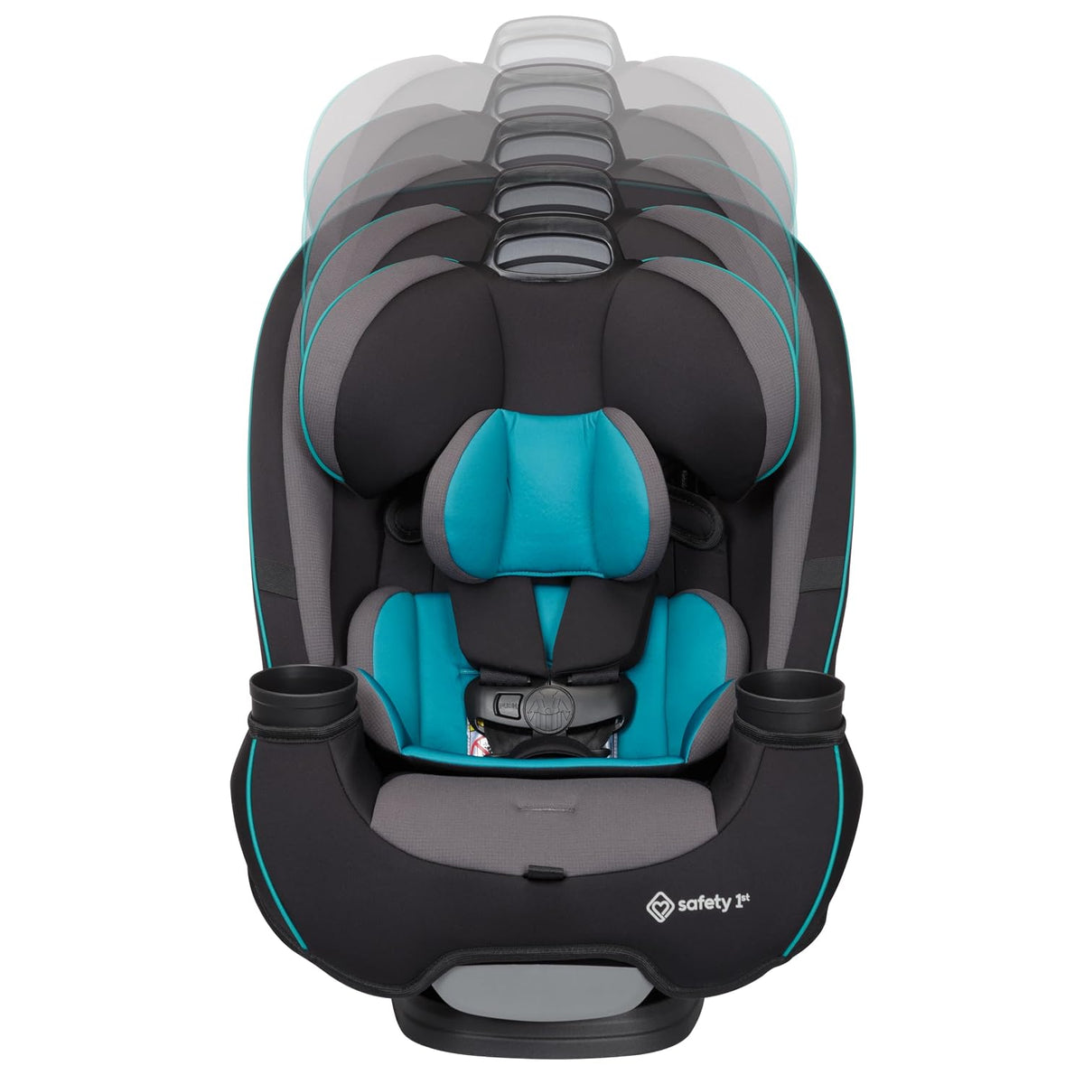 Grow and Go All-in-One Convertible Car Seat, Rear Facing, 5-40 lbs, Forward Facing (30–65 lbs), High Back Booster Seat 40-100 pounds, Alaskan Blue