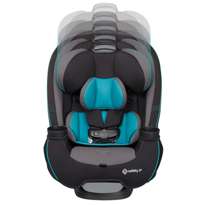 Grow and Go All-in-One Convertible Car Seat, Rear Facing, 5-40 lbs, Forward Facing (30–65 lbs), High Back Booster Seat 40-100 pounds, Alaskan Blue