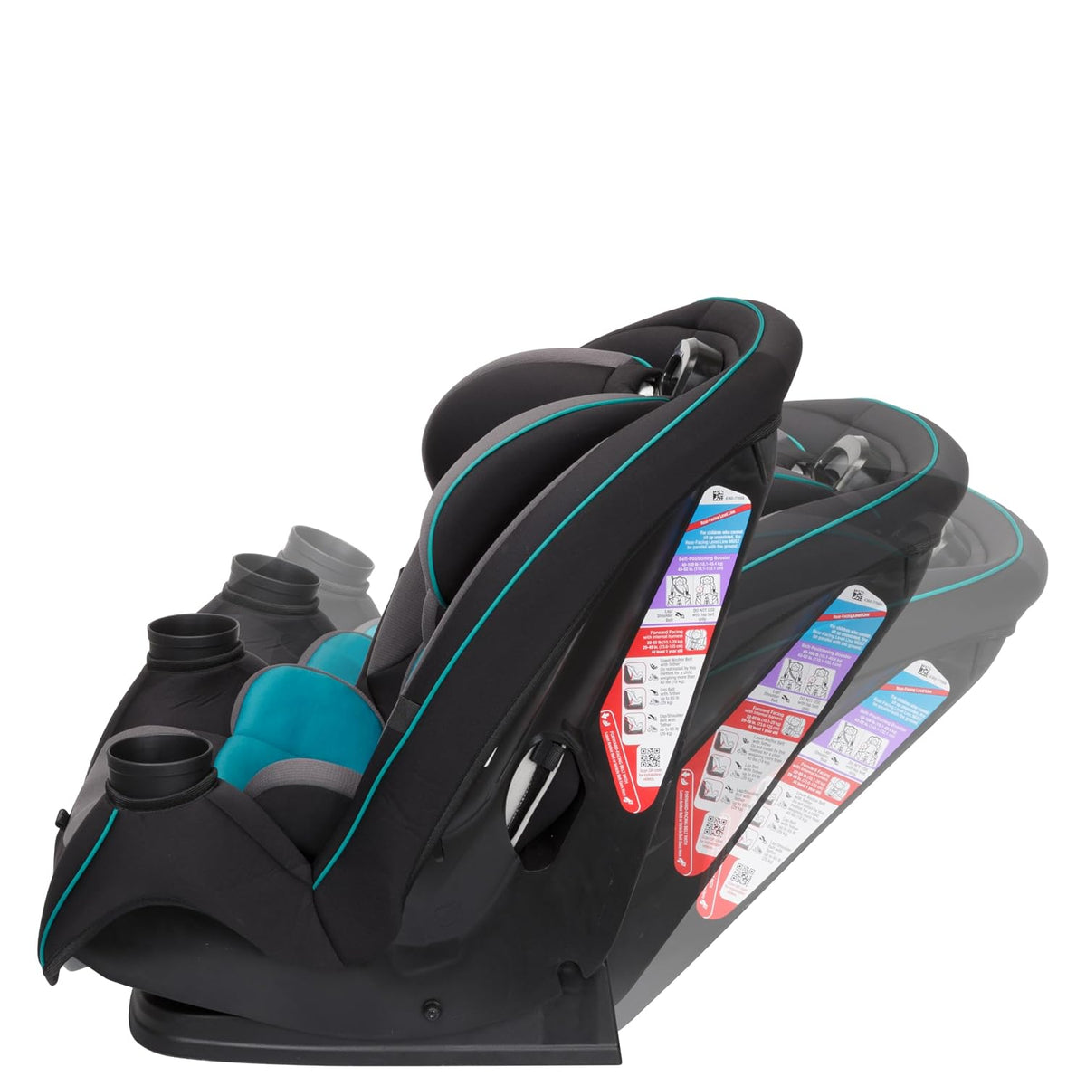 Grow and Go All-in-One Convertible Car Seat, Rear Facing, 5-40 lbs, Forward Facing (30–65 lbs), High Back Booster Seat 40-100 pounds, Alaskan Blue